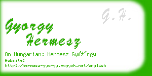 gyorgy hermesz business card